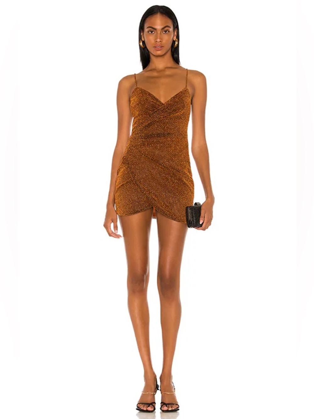 Superdown Delaine Mini Dress in Rustic Metallic